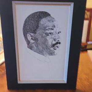 Framed Black and White Portrait Art Martin Luther King Jr Print 8x10